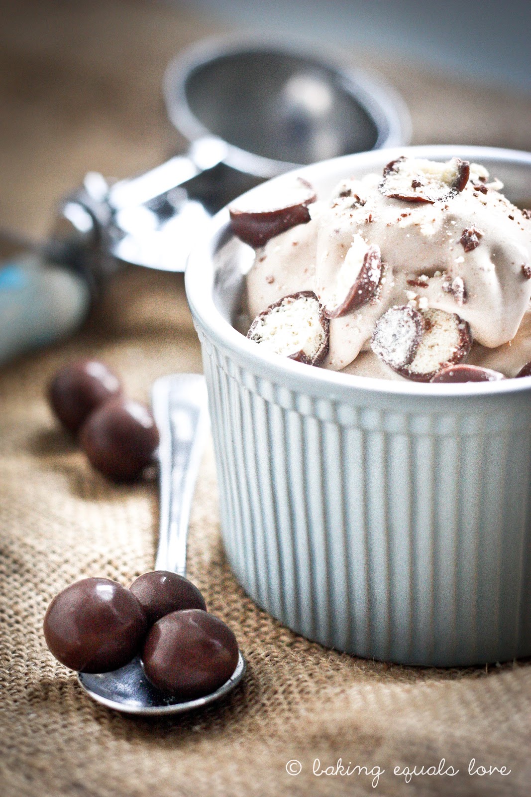 baking = love Mmm Malted Milo Malteser Ice Cream