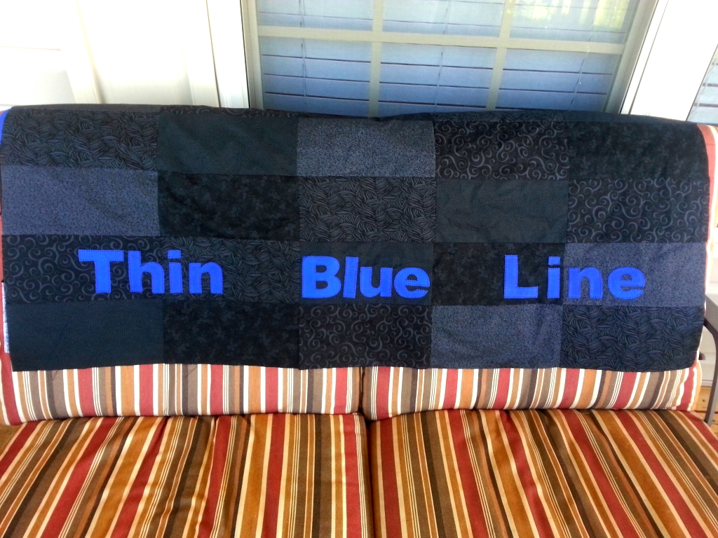 Thin Line Quilts Thin Blue Line Quilt Top Finished