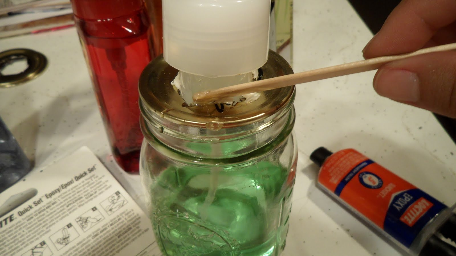 Kaleidoscope of Colors Jelly Jar Foaming Soap Dispensers