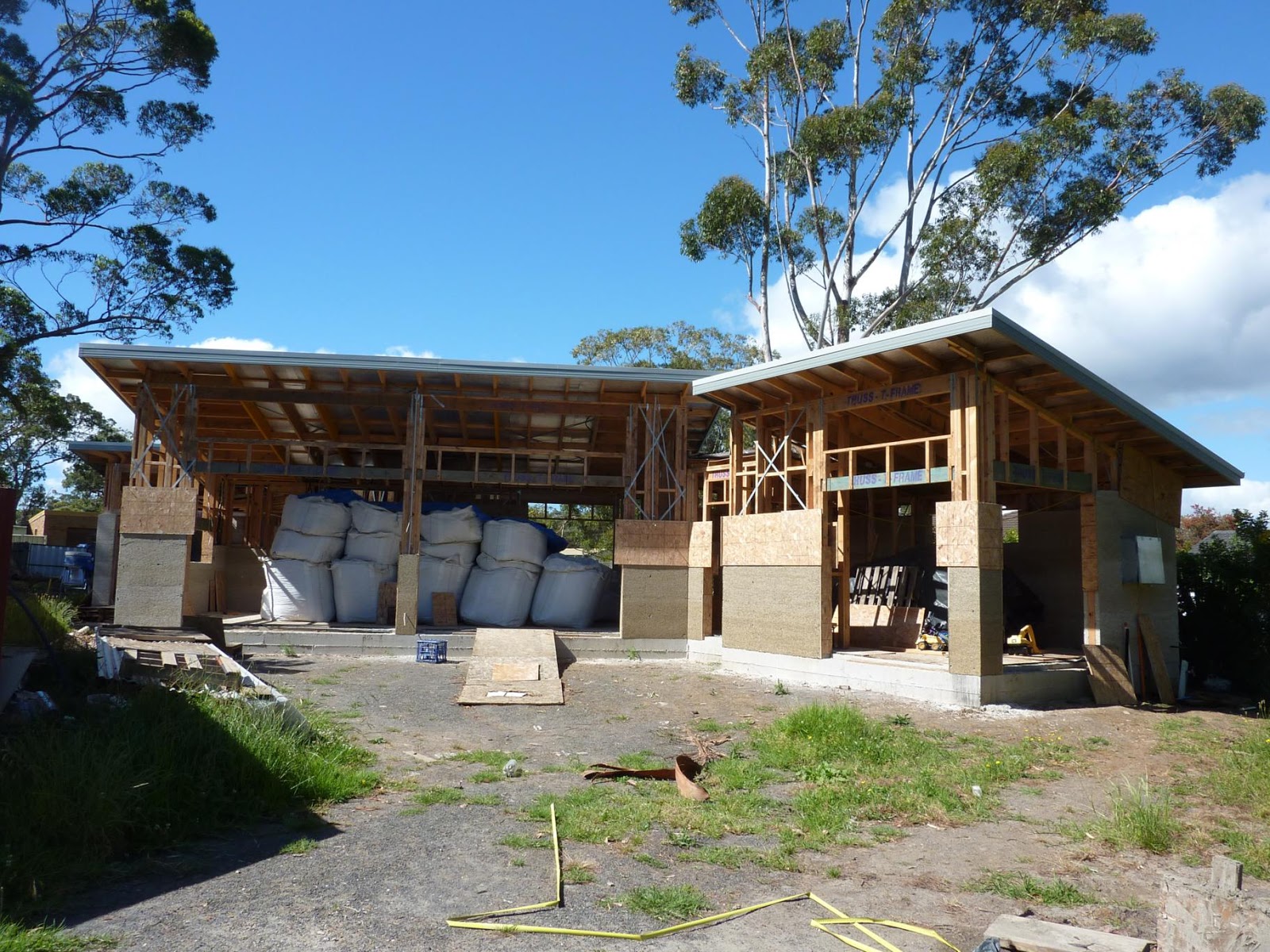 Culburra Hemp House Final hemp walls started