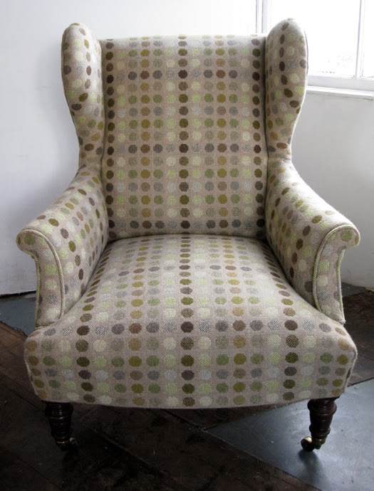 Mick Sheridan Upholstery Wingback Armchair in Welsh Wool