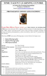 Photography Courses Announcement.