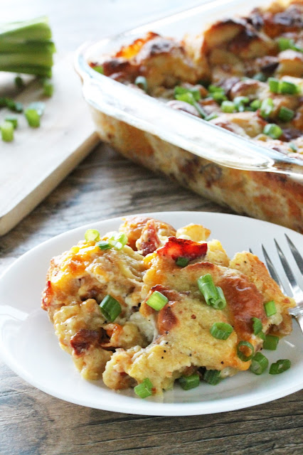 All the flavors of a fantastic loaded baked potato stuffed into a heart warming, class comfort food: stuffing. It's Loaded Baked Potato Stuffing.