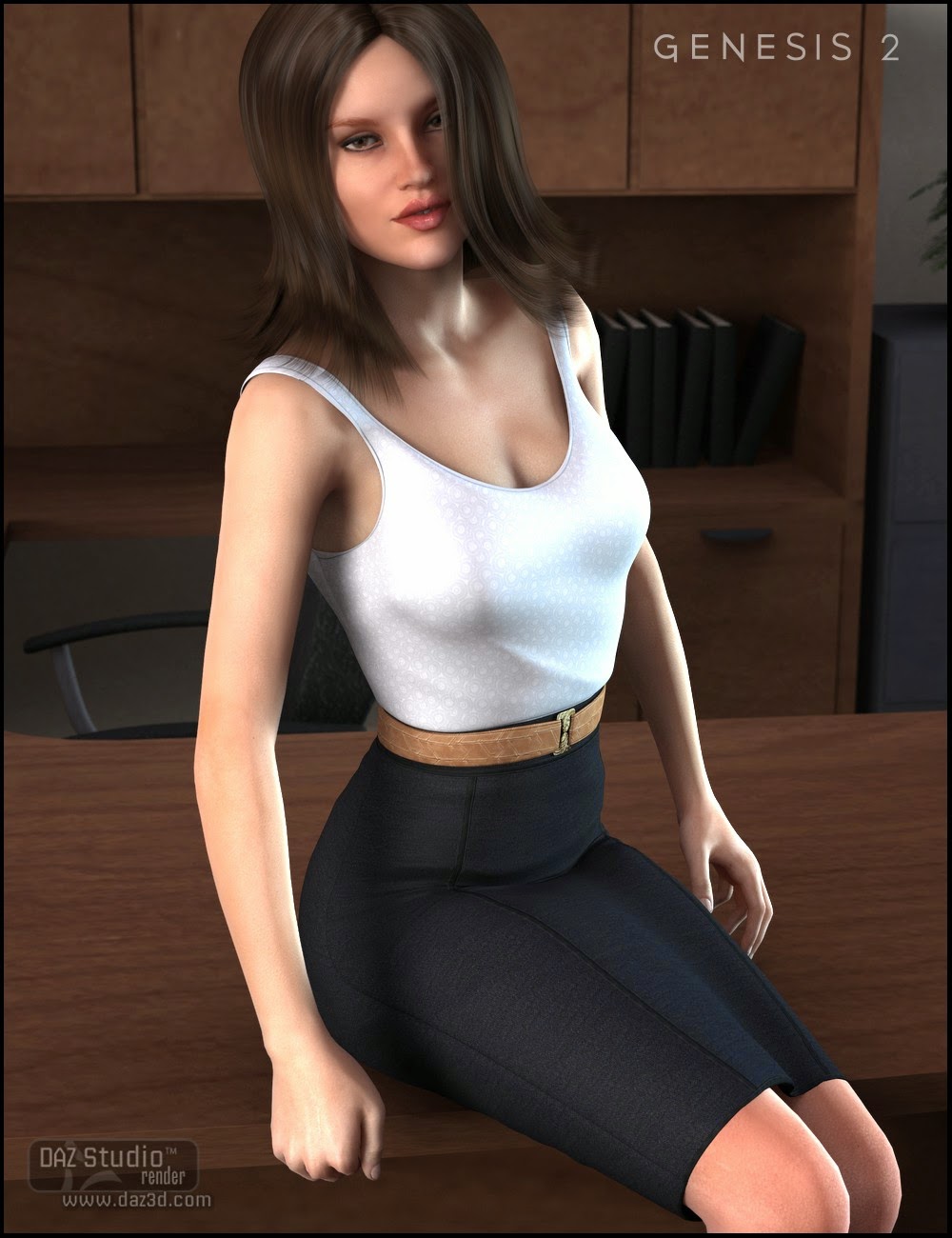 Selina Hair for Genesis 2 and 3 Females and Victoria 4