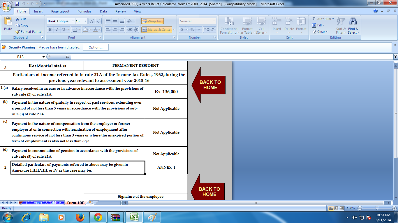 estimated tax worksheet excel