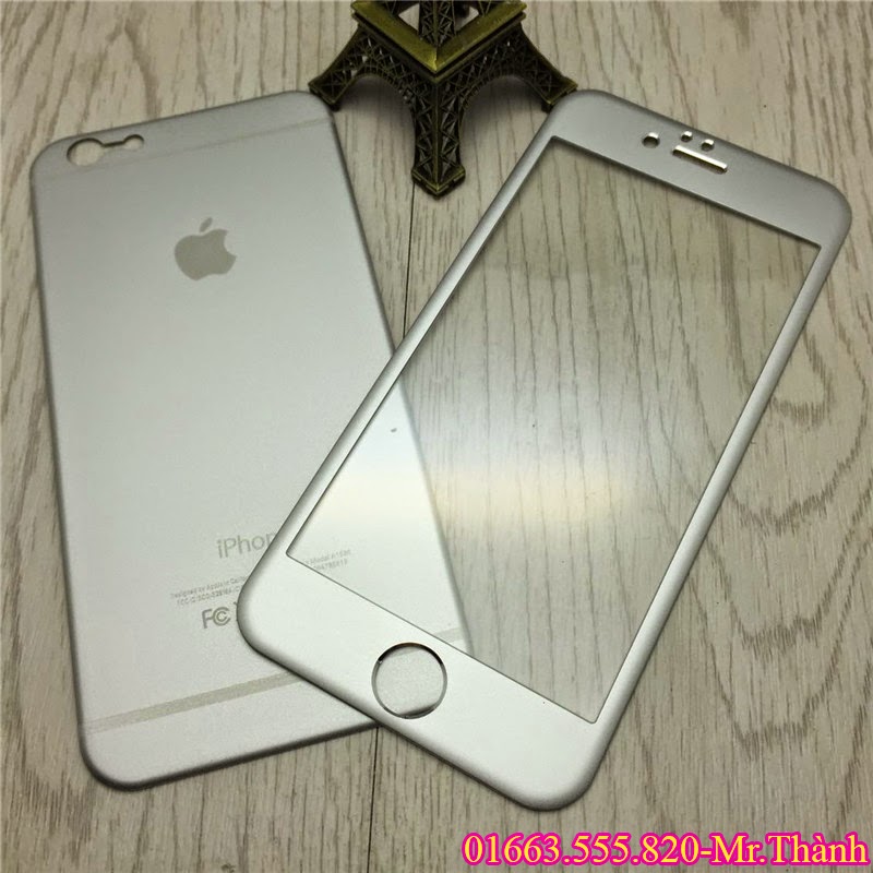 Kính Cường Lực Nhôm Full Đổi Màu Máy iPhone 6Plus 2Mặt Kính Cường Lực Nhôm Full Đổi Màu Máy iPhone 6Plus 2Mặt