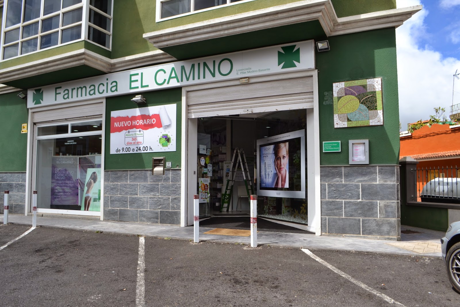 Alenka González: MOSAICO MURAL "FARMACIA EL CAMINO"