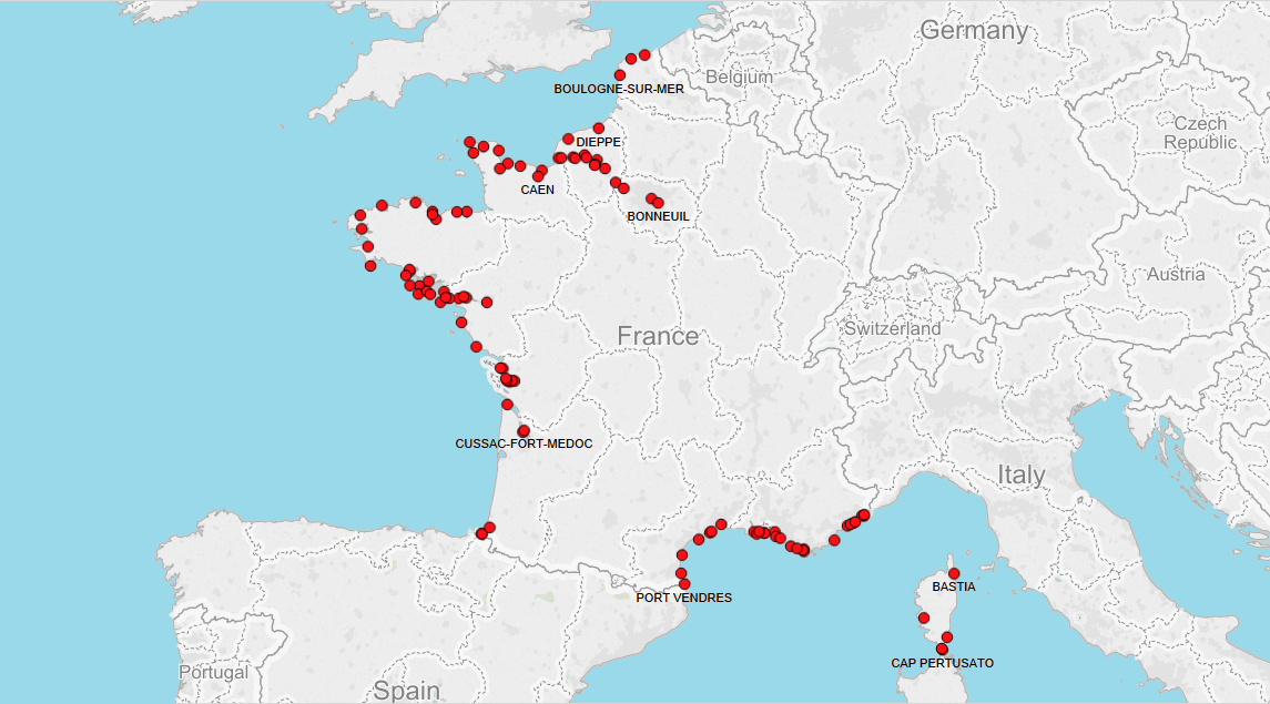 SEA PORTS in FRANCE Ship Tracker