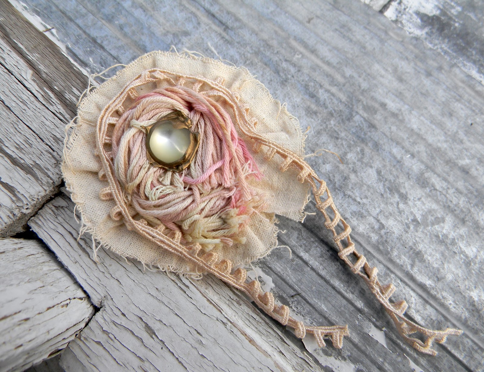 Unique Handmade Brooch Handcrafted Jewelry Fashion Accessories Shabby Eco Chic jewelry
