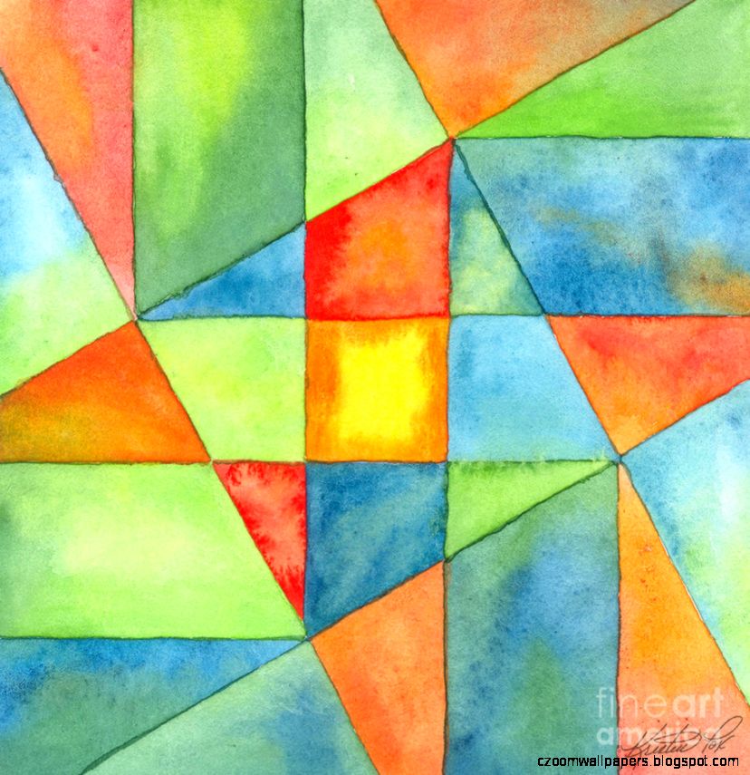 Color Square Abstract by Kristen Fox Color Square Abstract by Kristen Fox