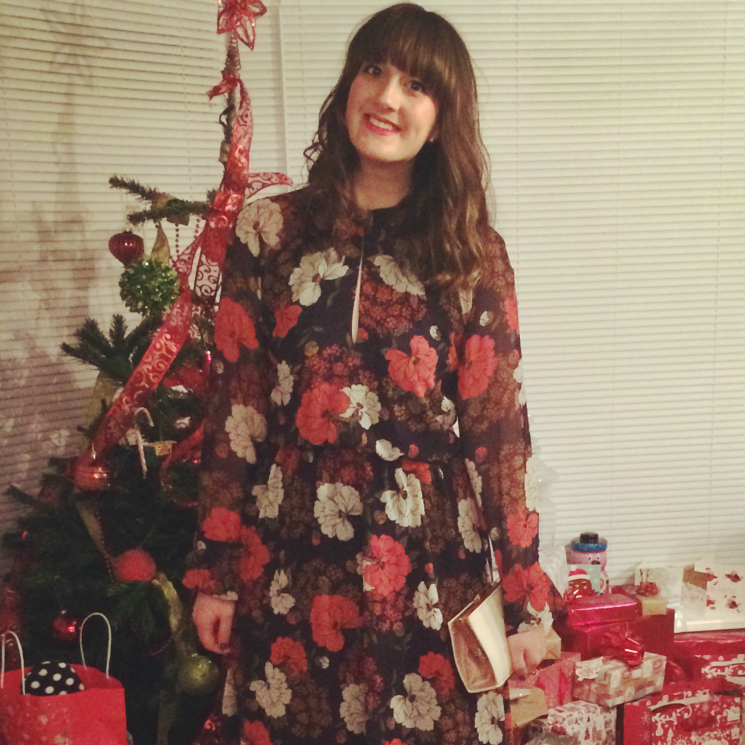 OOTD Orange floral dress The story of a girl who lives above her means