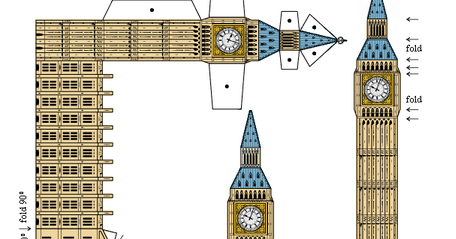 paper toys big ben