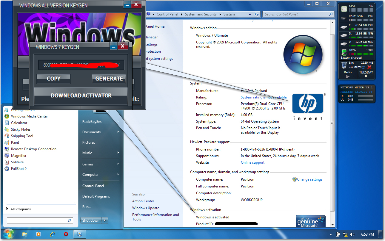activation product key windows 7 ultimate