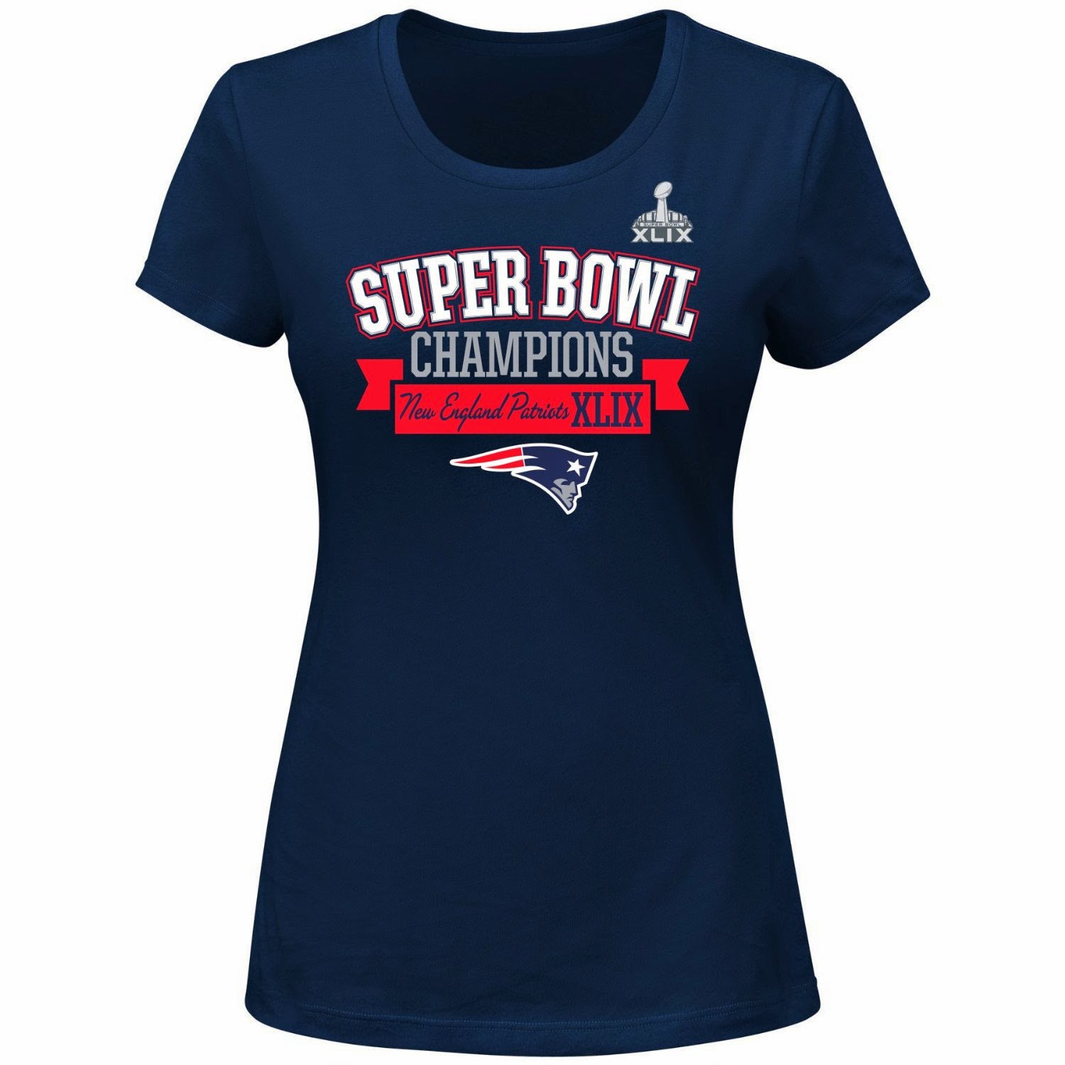 2015 NFL Super Bowl XLIX Champion New England Patriots Women's Tee