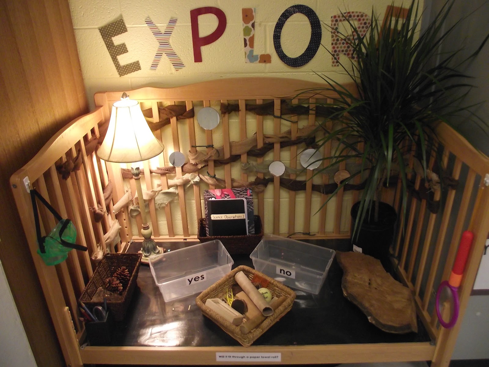 Better Classrooms and Playgrounds: DIY Science Center from a Baby Crib