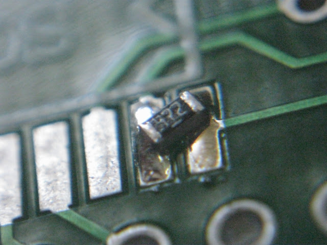 Surface mount resistor on a PCB