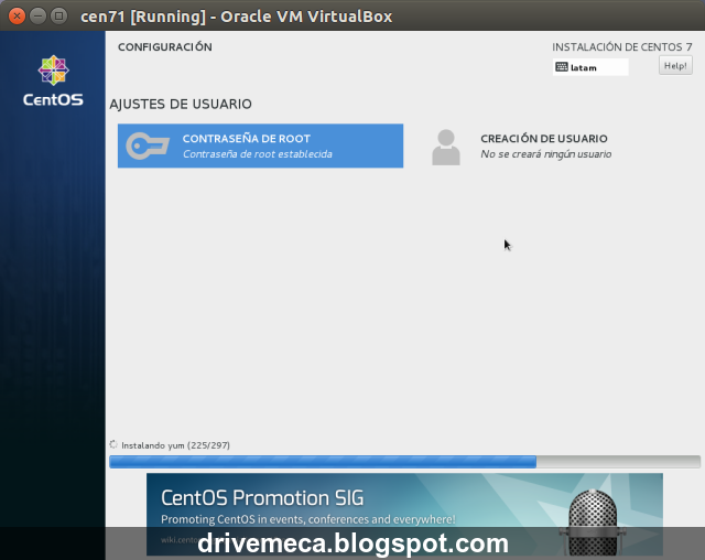 DriveMeca instalando Linux Centos 7.1 paso a paso