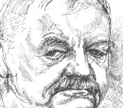 wolfgang glechner, hrdlicka, zeichnung, feder, tusche, radierung, dessin, portrait, künstler, österreich, hommage