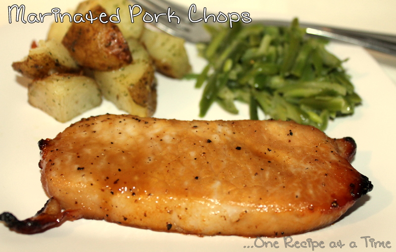 Learning the Ropes...One Recipe at a Time Marinated Pork Chops