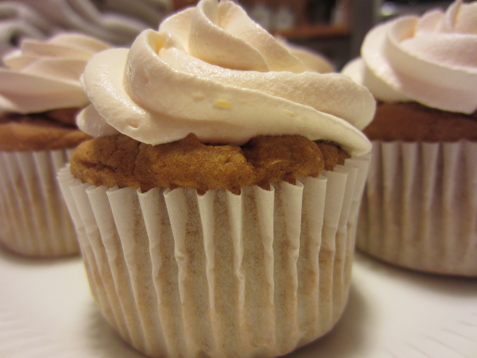 Lightened Up Pumpkin Spice Cupcakes with Cool Whip Cream Cheese