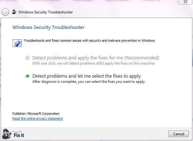 Detect problems and let me select the fixes to apply. Detect problems and let me select the fixes to apply.