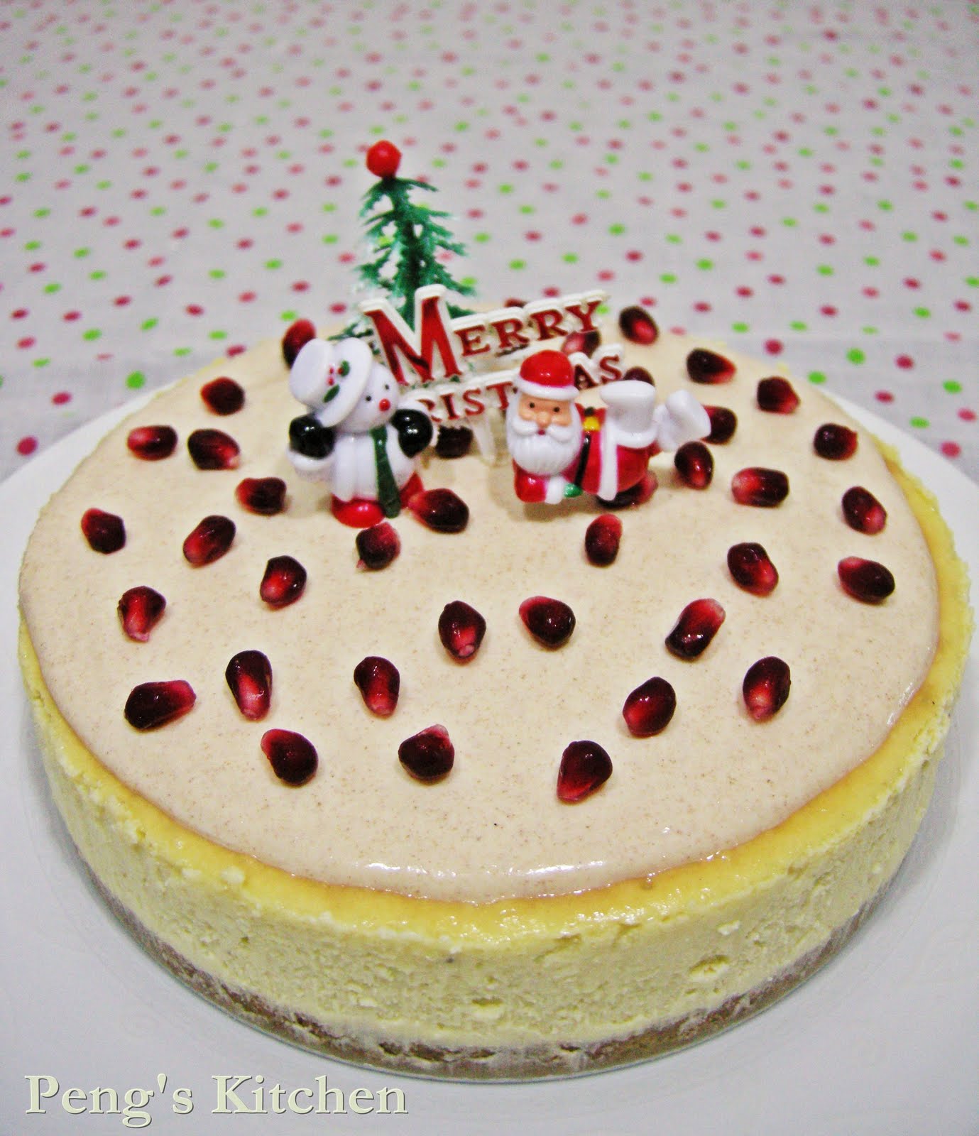 Peng's Kitchen Eggnog Cheesecake