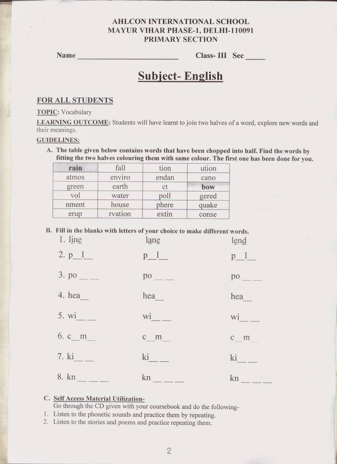 Spanish gcse revision worksheets image