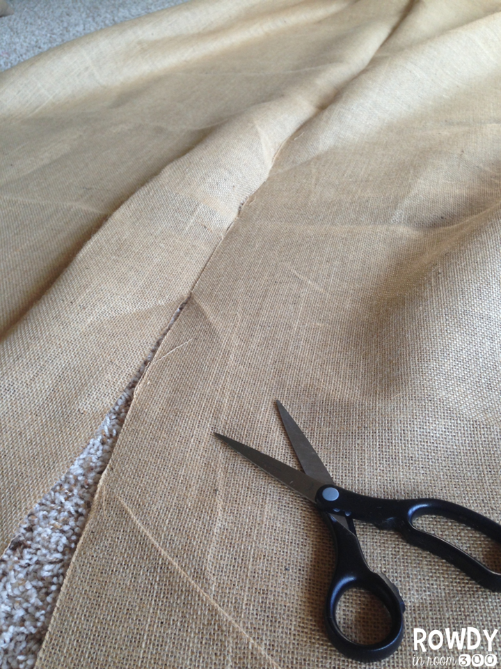 Burlap Bed Skirt Rowdy in Room 300