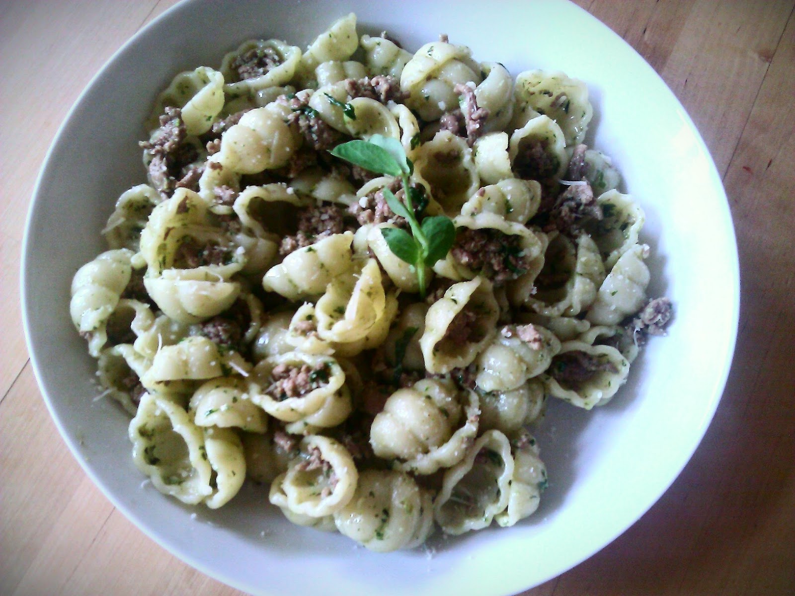 Everything Goes With Toast Pasta with lamb & mint pesto