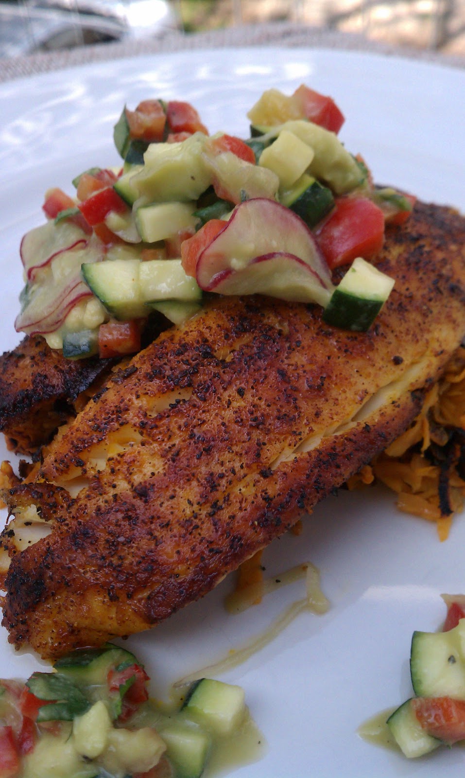 Foodbeautifulfood Blackened Tilapia with Avocado Salsa