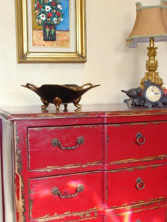 4 the love of wood TIPS FOR DISTRESSING primer red dresser