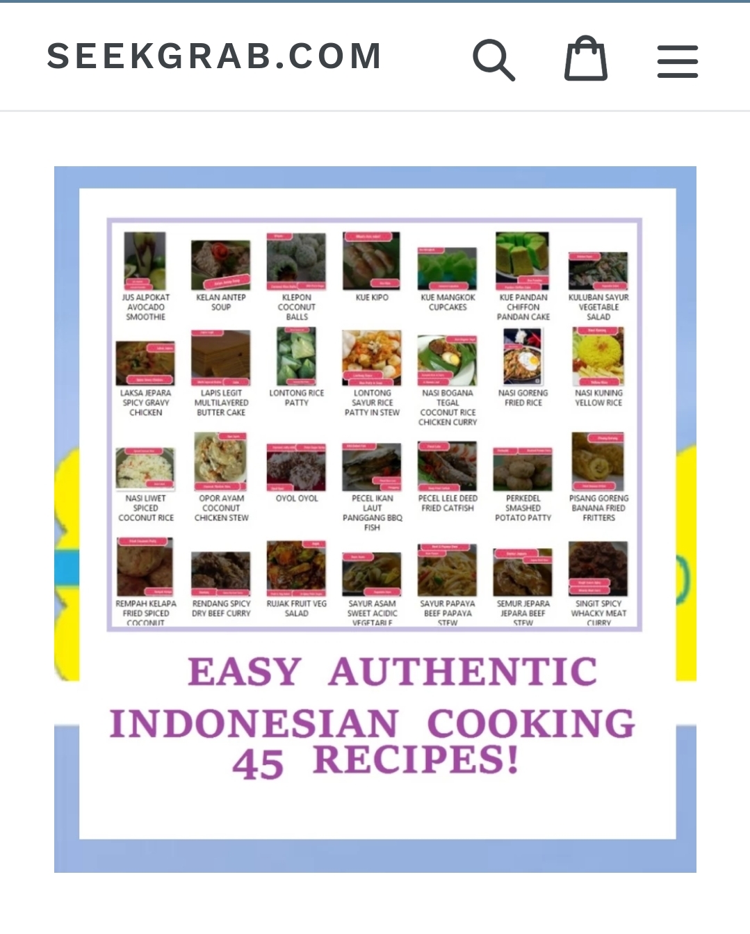 Do you love Asian food? Indonesian Cooking Secrets, 45 Recipes, request your download here.
