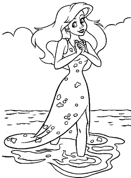 Disney Coloring Pages: Ariel the Little Mermaid Coloring Pages
