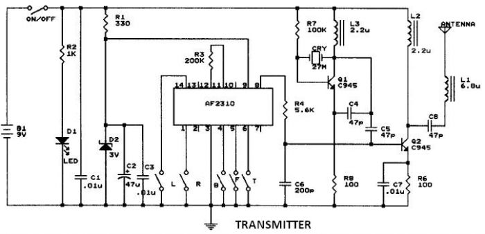 Diagram Ingram  Radio Controlled Motor Using Af2310