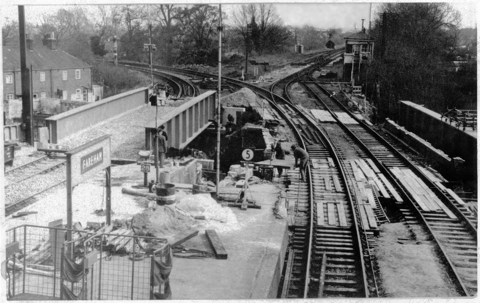 Looking down the Gosport Line from Fareham station