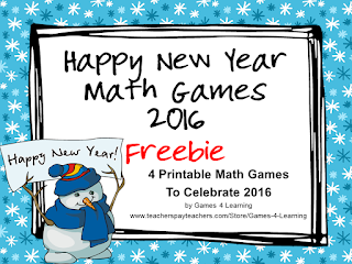 Fun Games 4 Learning: New Year Math Freebies, Ideas and More!
