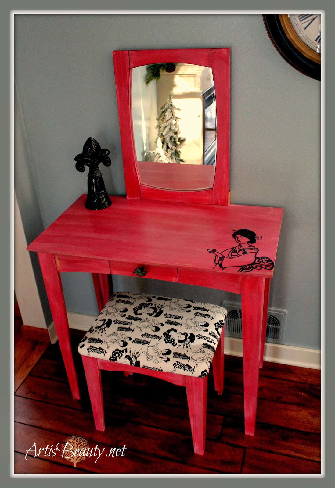 ART IS BEAUTY Outdated to ASIAN inspired Vanity Makeover
