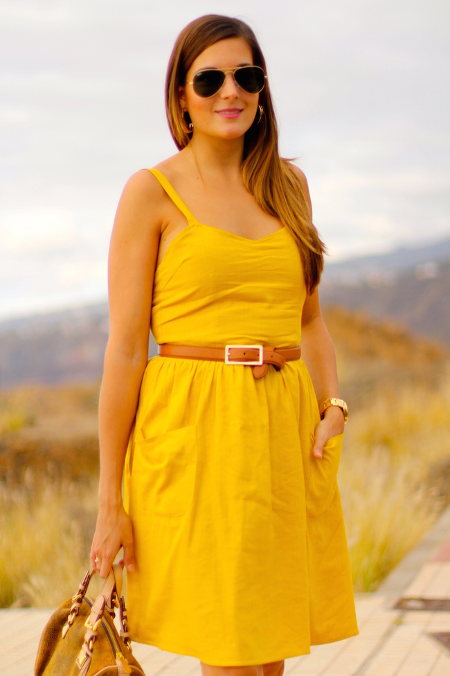 Marilyn's Closet FASHION BLOG Mustard Dress