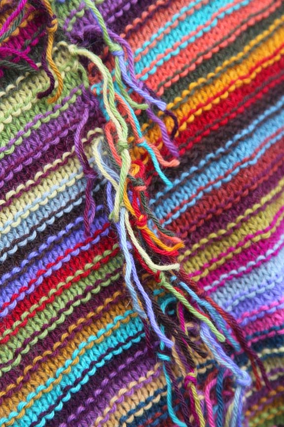 Getting Stitched on the Farm Scrap Yarn Afghan Another Sneak Peek