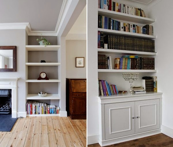 15 Functional living room shelving ideas and units.