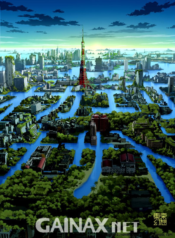 Post apocalyptic Tokyo scenery Pink Tentacle Post apocalyptic Tokyo scenery Pink Tentacle