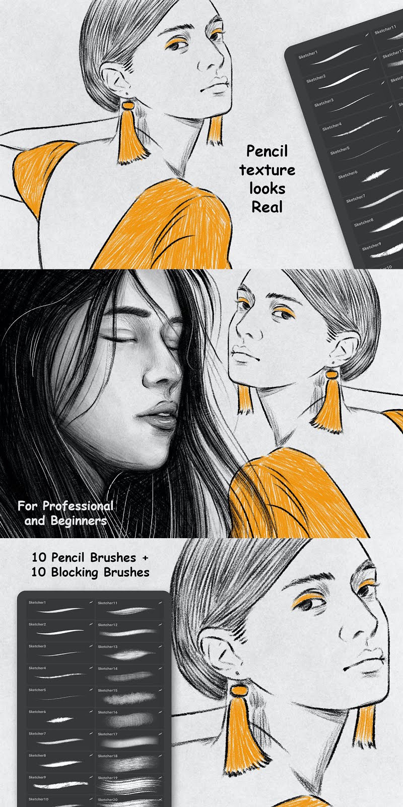 Sketcher Brushes - Procreate Brush 2 Sketcher Brushes Procreate Brush Free