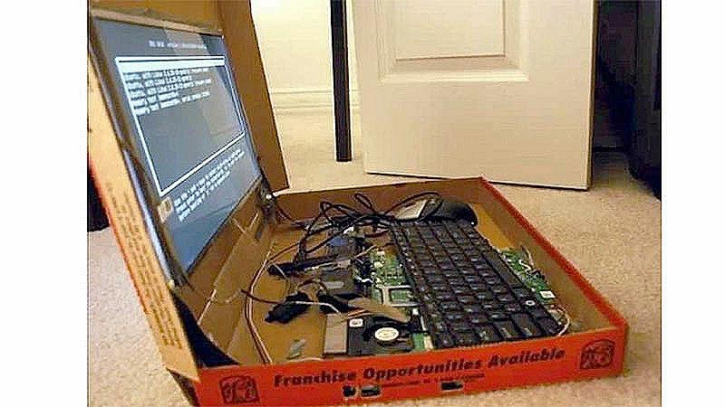 Upon searching for an image of an empty pizza box, the above image from pixshark actually appeared fairly high in the google search proving anything can be placed in a pizza box.