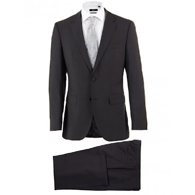 Hugo Boss Black Charcoal Slim Fit Two Piece Suit
