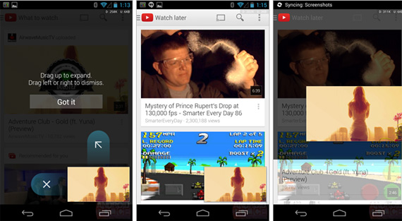 YouTube for Android, Αναβάθμιση με mini player.