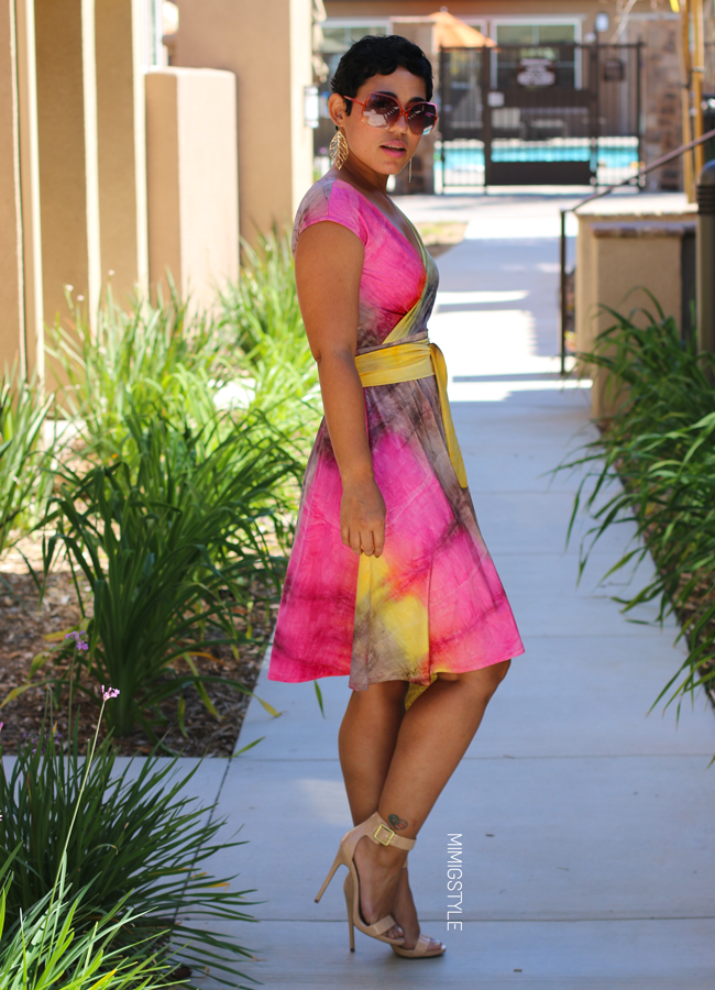 DIY Tie Dye Dress + Pattern Info V1027 Fashion, Lifestyle, and DIY