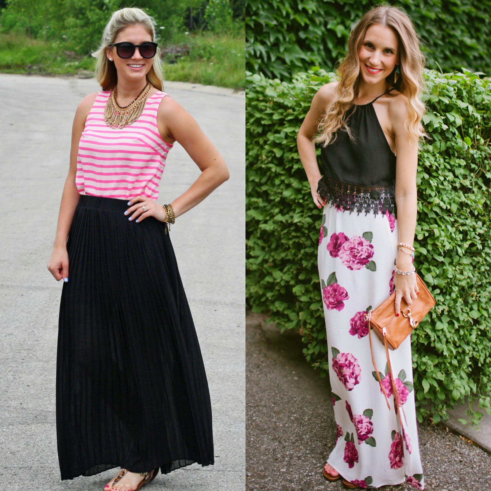 maxi skirt and tank top