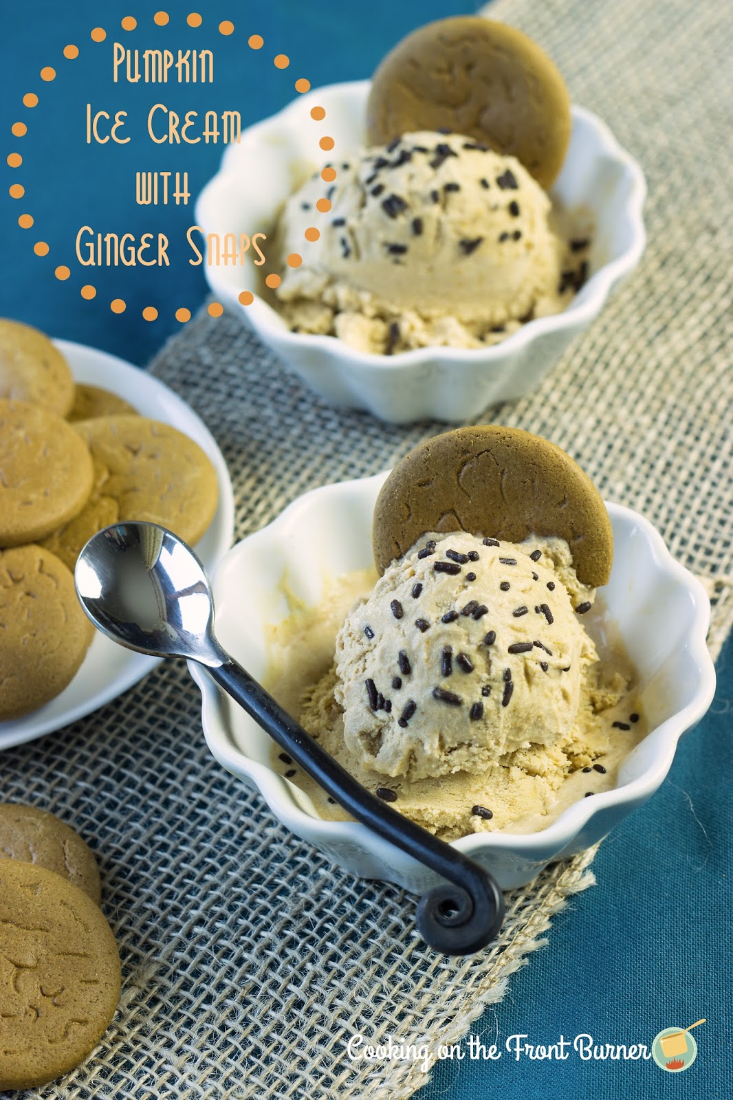 Pumpkin Ice Cream with Ginger Snaps White Lights on Wednesday