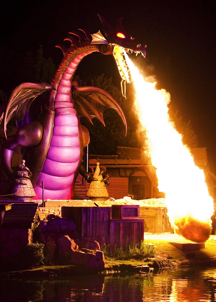 Beautiful Halloween Disneyland Creature Feature Dragons Breathing Fire