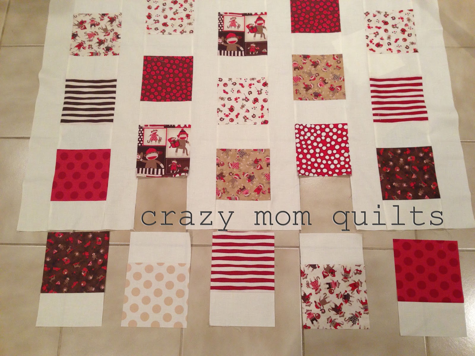 crazy mom quilts sock monkeys!